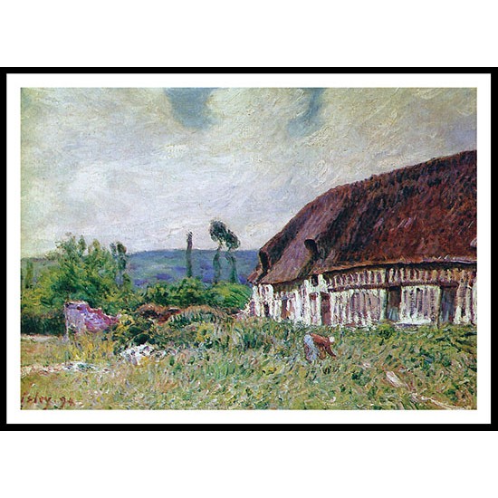 Farmhouse 1894, A New Print Of an Alfred Sisley Painting