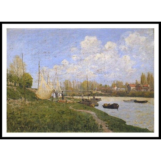 Fishermen Mending Nets 1872, A New Print Of an Alfred Sisley Painting