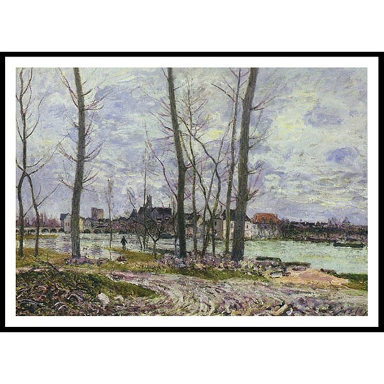 Flood at Moret sur Loing 1888, A New Print Of an Alfred Sisley Painting