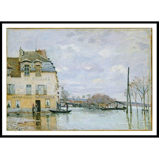 Flood at Port Marly 1872, A New Print Of an Alfred Sisley Painting