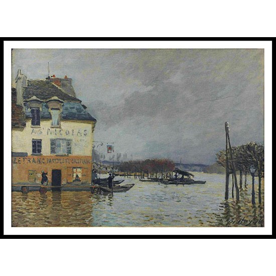 Flood at Port Marly 1876 04, A New Print Of an Alfred Sisley Painting