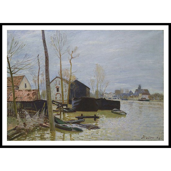 Flooding at Moret 1889, A New Print Of an Alfred Sisley Painting