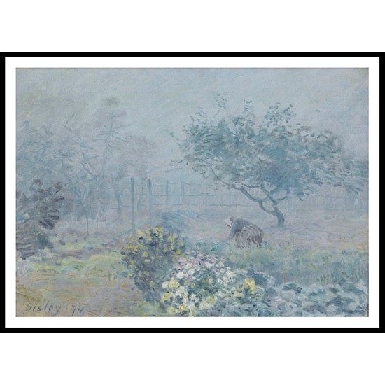 Foggy Morning Voisins 1874, A New Print Of an Alfred Sisley Painting