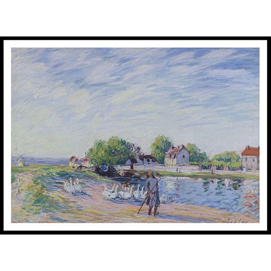 Geese at Saint Mammes, A New Print Of an Alfred Sisley Painting