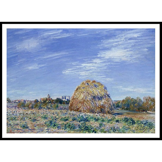 Haystacks in Moret in October 1890, A New Print Of an Alfred Sisley Painting