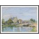 Houses on the Bank of Ecluse at the Gazonne, A New Print Of an Alfred Sisley Painting