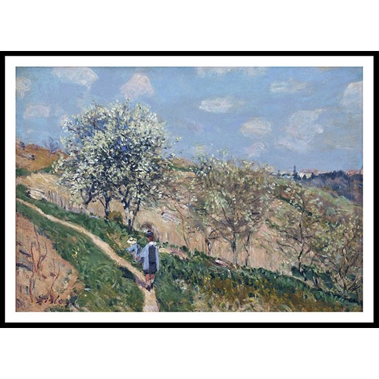 Landscape Spring at Bougival 1873, A New Print Of an Alfred Sisley Painting