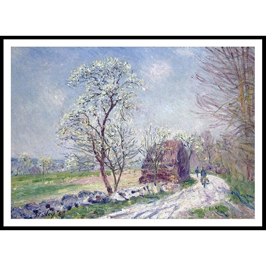 Landscape with Blooming Trees 1889, A New Print Of an Alfred Sisley Painting