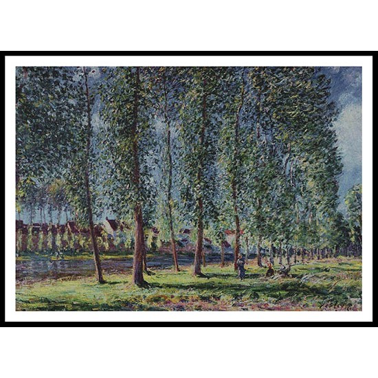 Lane of Poplars at Moret 1888, A New Print Of an Alfred Sisley Painting