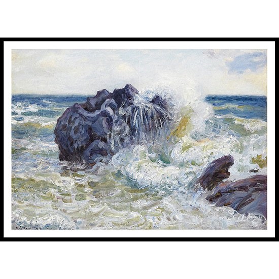 Langland Bay Ladys Cove The Wave 1897, A New Print Of an Alfred Sisley Painting