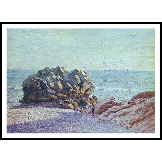 Langland Bay Storrs Rock Evening 1897, A New Print Of an Alfred Sisley Painting