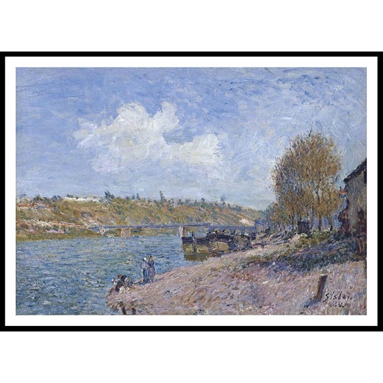 Laundresses at the River Bank 1884, A New Print Of an Alfred Sisley Painting