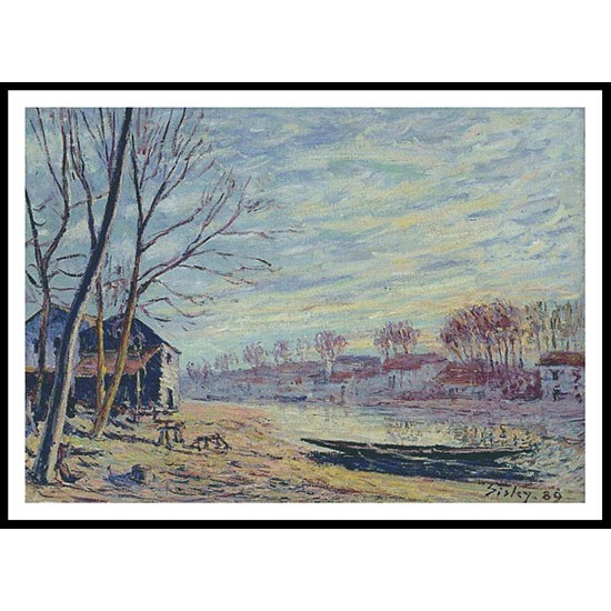 Matrat Cottages 1889, A New Print Of an Alfred Sisley Painting