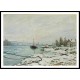 Mooring Lines the Effect of Snow at Saint Cloud 1879, A New Print Of an Alfred Sisley Painting