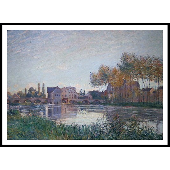 Moret Sunset 1888, A New Print Of an Alfred Sisley Painting