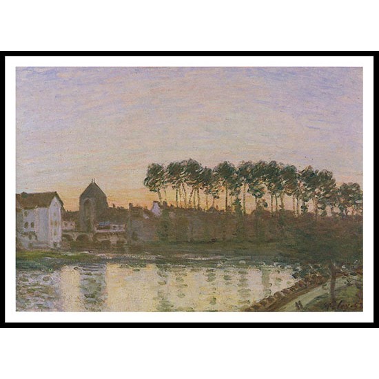 Moret Sunset 1892, A New Print Of an Alfred Sisley Painting