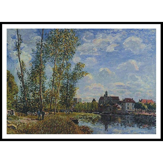 Moret View from the Loing May Afternoon, A New Print Of an Alfred Sisley Painting