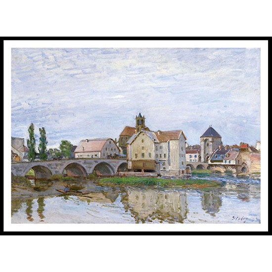 Moret sur Loing Grey Weather 1892, A New Print Of an Alfred Sisley Painting