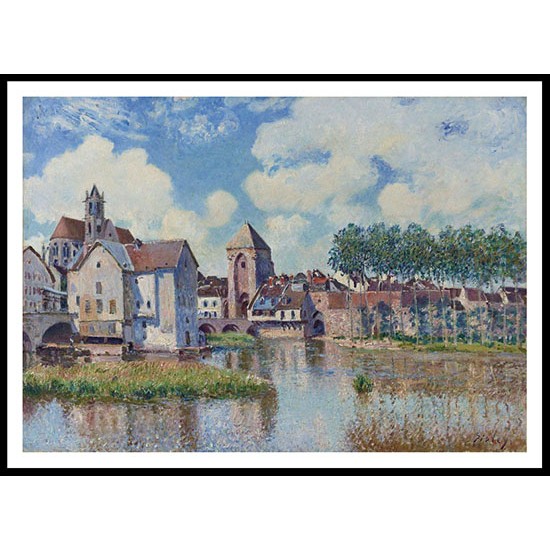 Moret sur Loing the Port of Bourgogne 1891, A New Print Of an Alfred Sisley Painting