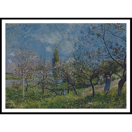 Orchard in Spring 1883, A New Print Of an Alfred Sisley Painting