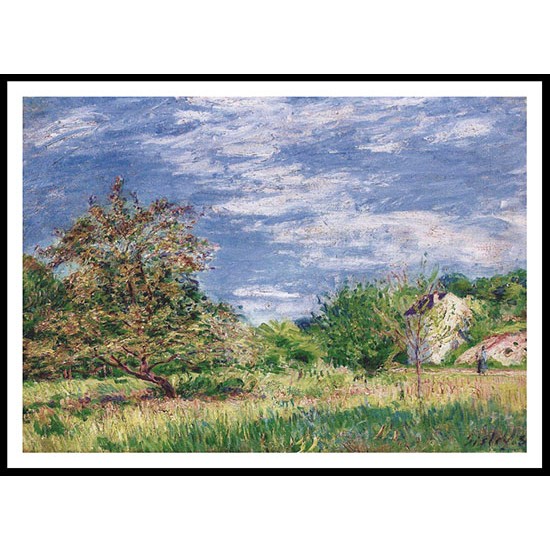 Orchard in Spring, A New Print Of an Alfred Sisley Painting