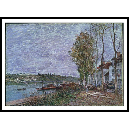 Overcast Day at Saint Mammes 1880, A New Print Of an Alfred Sisley Painting