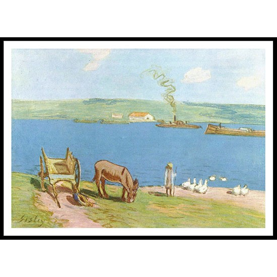 Pasture by the Seine 1897, A New Print Of an Alfred Sisley Painting