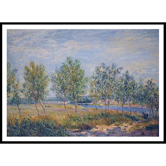 Poplars on a River Bank 1882, A New Print Of an Alfred Sisley Painting