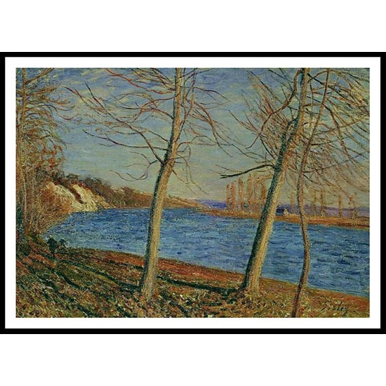 Riverbank at Veneux, A New Print Of an Alfred Sisley Painting