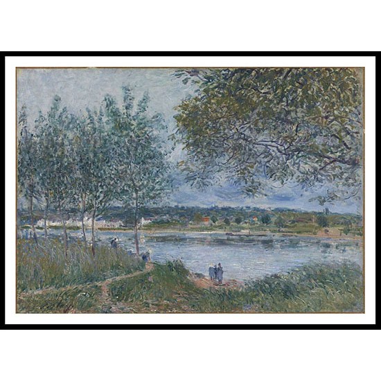 Riverbanks at the By 1880, A New Print Of an Alfred Sisley Painting