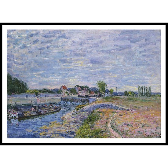 Saint Mammes Dam 1885, A New Print Of an Alfred Sisley Painting