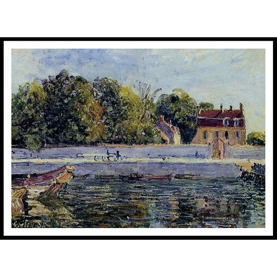 Saint Mammes House on the Loing Canal, A New Print Of an Alfred Sisley Painting