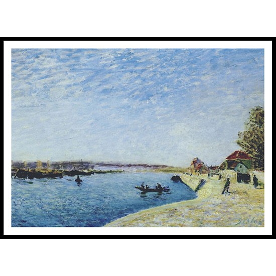 Saint Mammes and the Banks of the Loing, A New Print Of an Alfred Sisley Painting