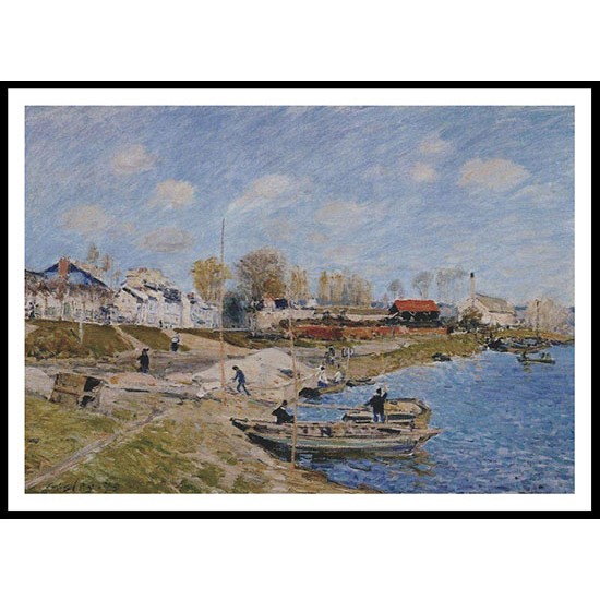 Sand on the Quayside Port Marly 1875, A New Print Of an Alfred Sisley Painting