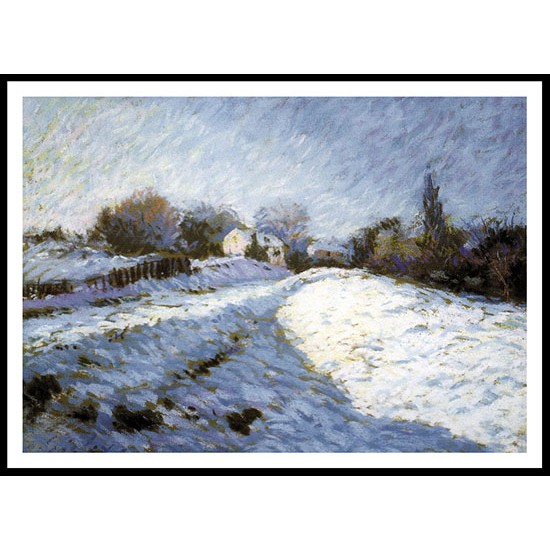 Snow Effect at Louveciennes 1874, A New Print Of an Alfred Sisley Painting