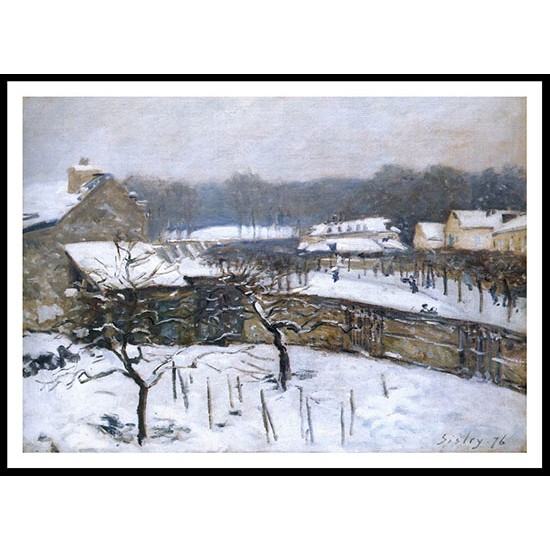 Snow Effect at Louveciennes 1876, A New Print Of an Alfred Sisley Painting