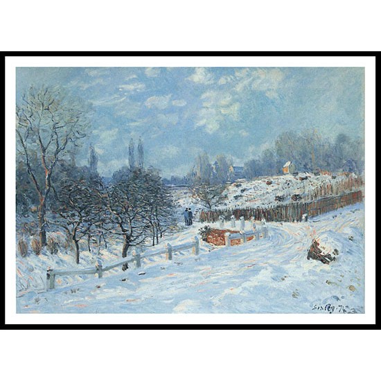 Snow Louveciennes 1874, A New Print Of an Alfred Sisley Painting