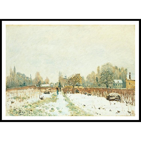 Snow at Louveciennes 1872, A New Print Of an Alfred Sisley Painting