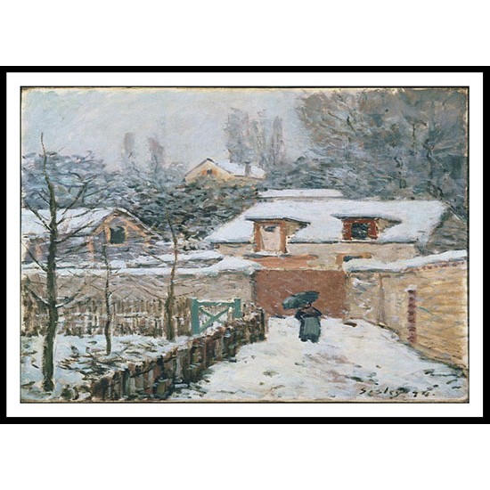 Snow at Louveciennes 1874, A New Print Of an Alfred Sisley Painting