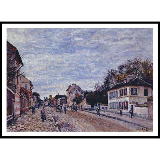 Street Scene in Marly, A New Print Of an Alfred Sisley Painting