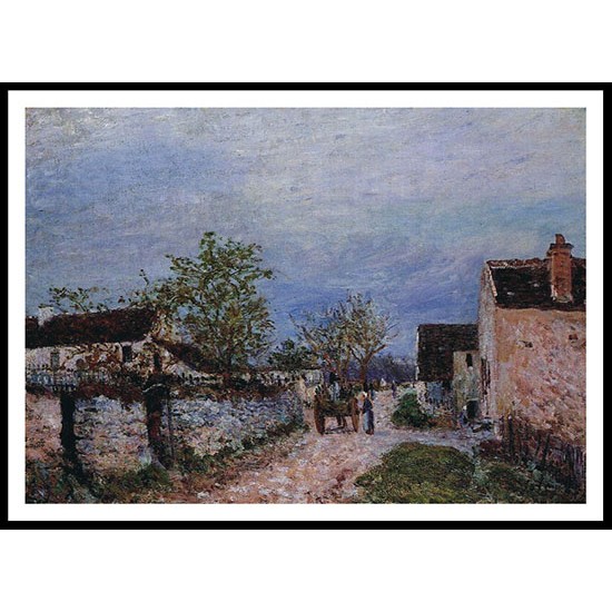 Street in Veneux, A New Print Of an Alfred Sisley Painting