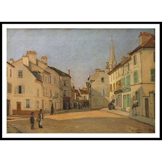 Street of Chaussee at Argenteuil 1872, A New Print Of an Alfred Sisley Painting