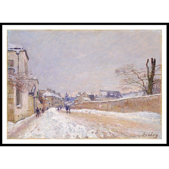 Street of Eugene Moussoir at Moret Winter 1891, A New Print Of an Alfred Sisley Painting