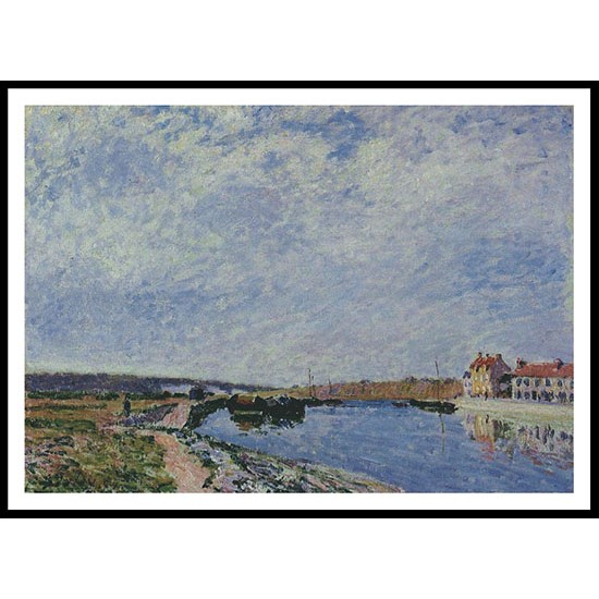 The Barge Port and Saint Mammes 1884, A New Print Of an Alfred Sisley Painting