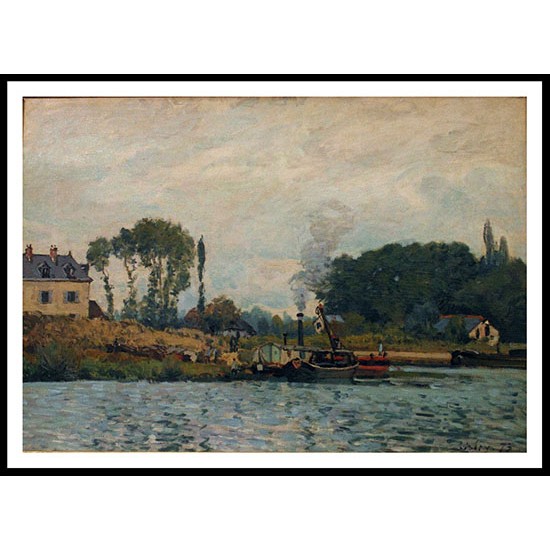 The Boat near Bougival 1873, A New Print Of an Alfred Sisley Painting