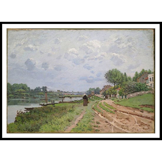 The Bridge at Villeneuve La Garenne 1872 01, A New Print Of an Alfred Sisley Painting