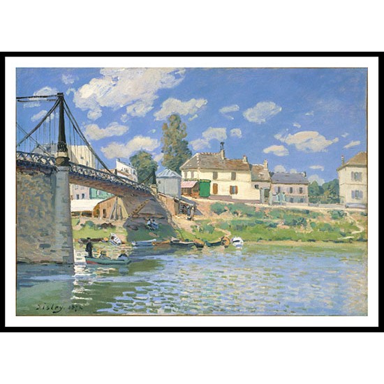 The Bridge at Villeneuve la Garenne 1872 02, A New Print Of an Alfred Sisley Painting