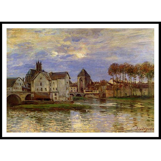 The Bridge of Moret at Sunset 01 1892, A New Print Of an Alfred Sisley Painting