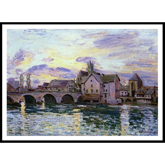 The Bridge of Moret at Sunset 1892, A New Print Of an Alfred Sisley Painting