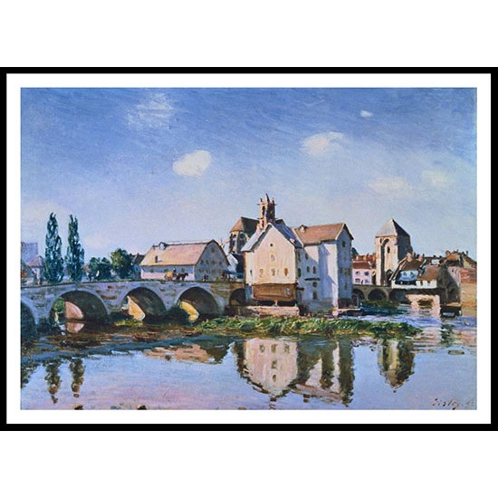 The Bridge of Moret in the Sunlight 1892, A New Print Of an Alfred Sisley Painting